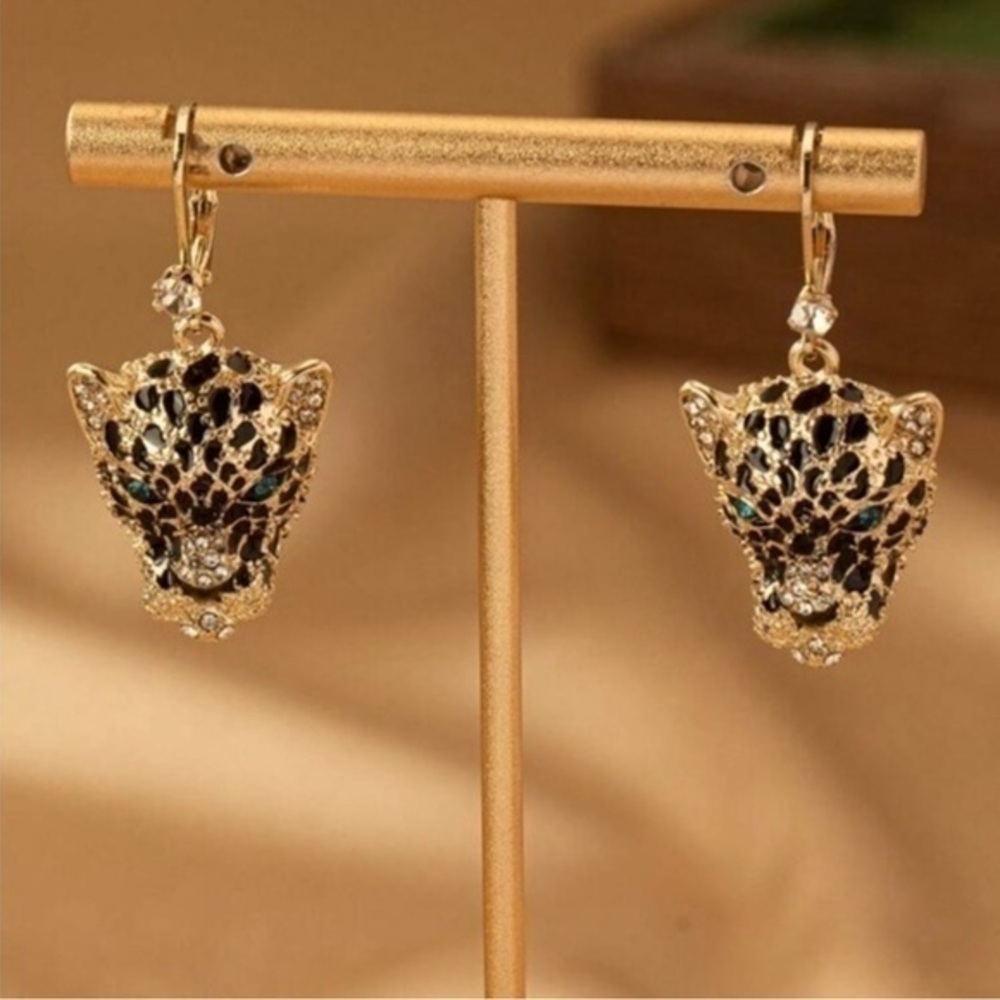 ✨NEW✨ Gold and Black Leopard Earrings